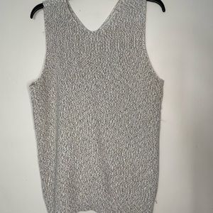 Loft Knit sleeveless Sweater Oatmeal Women’s XL